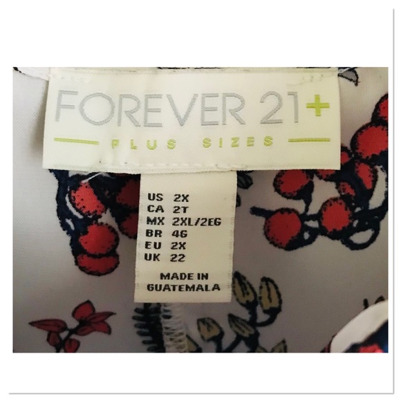 Forever 21 + Ruffle Front Cold Shoulder Blouse 2X - Picture 5 of 5